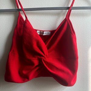 Zara Red Crop Top